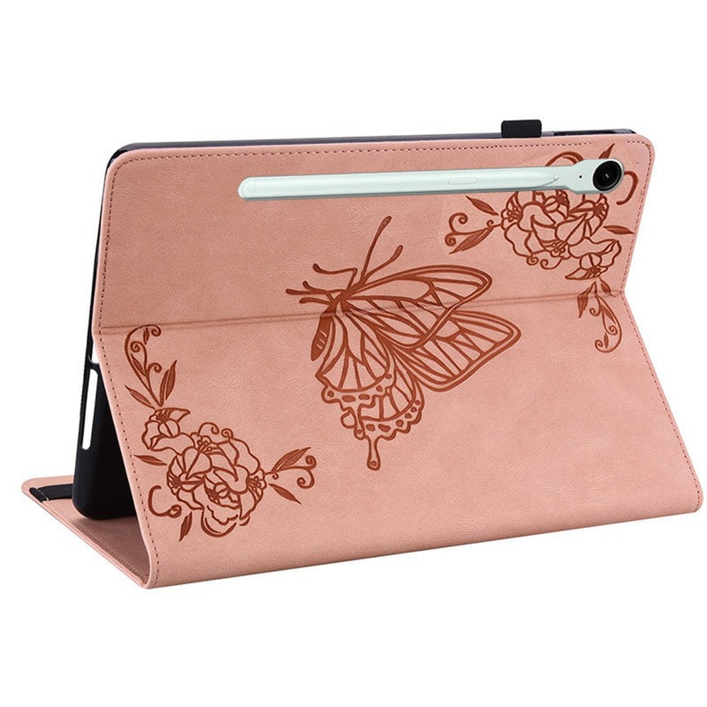 Samsung Galaxy Tab S11 Etui med sommerfugle, Lyserød
