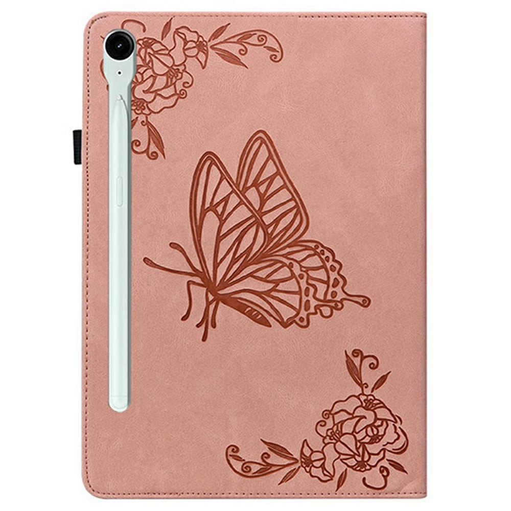 Samsung Galaxy Tab S11 Etui med sommerfugle, Lyserød