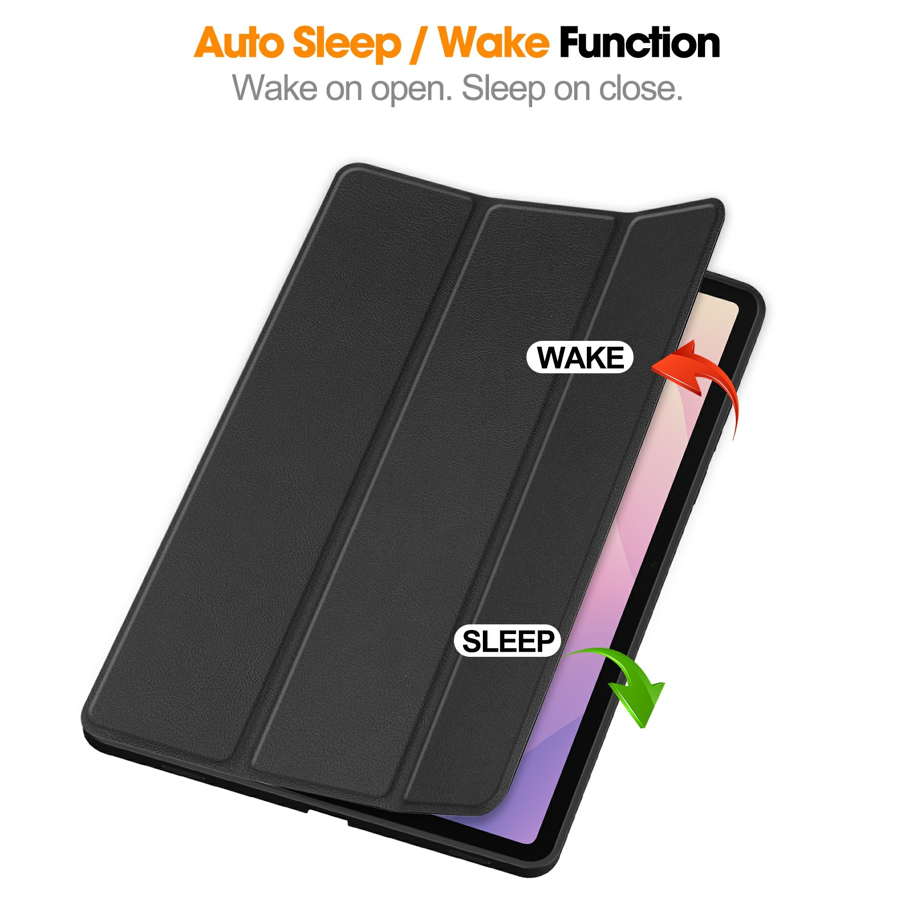 Samsung Galaxy Tab S11 Tri-fold etui med penneholder, Sort