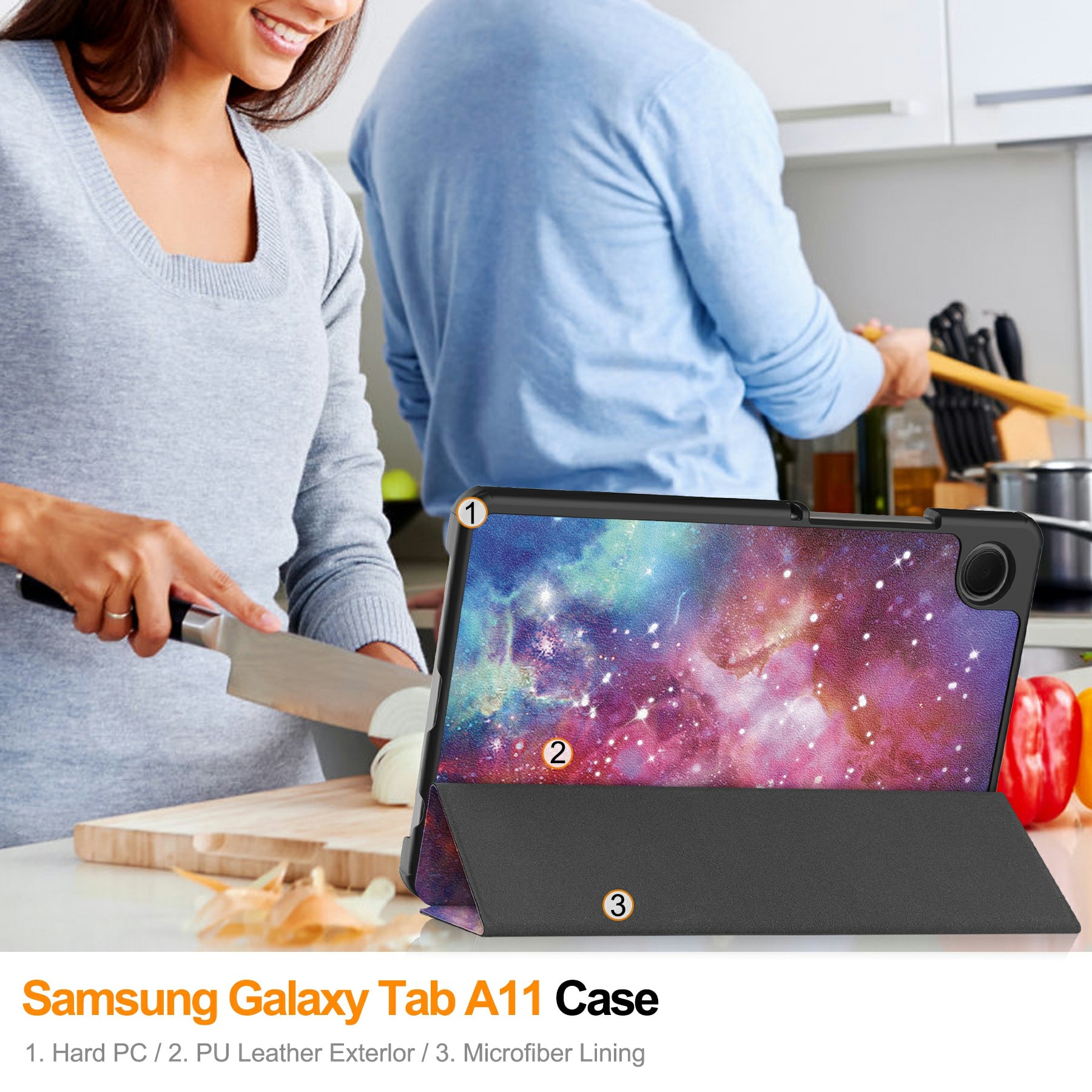 Samsung Galaxy Tab A11 Tri-Fold etui, Rum