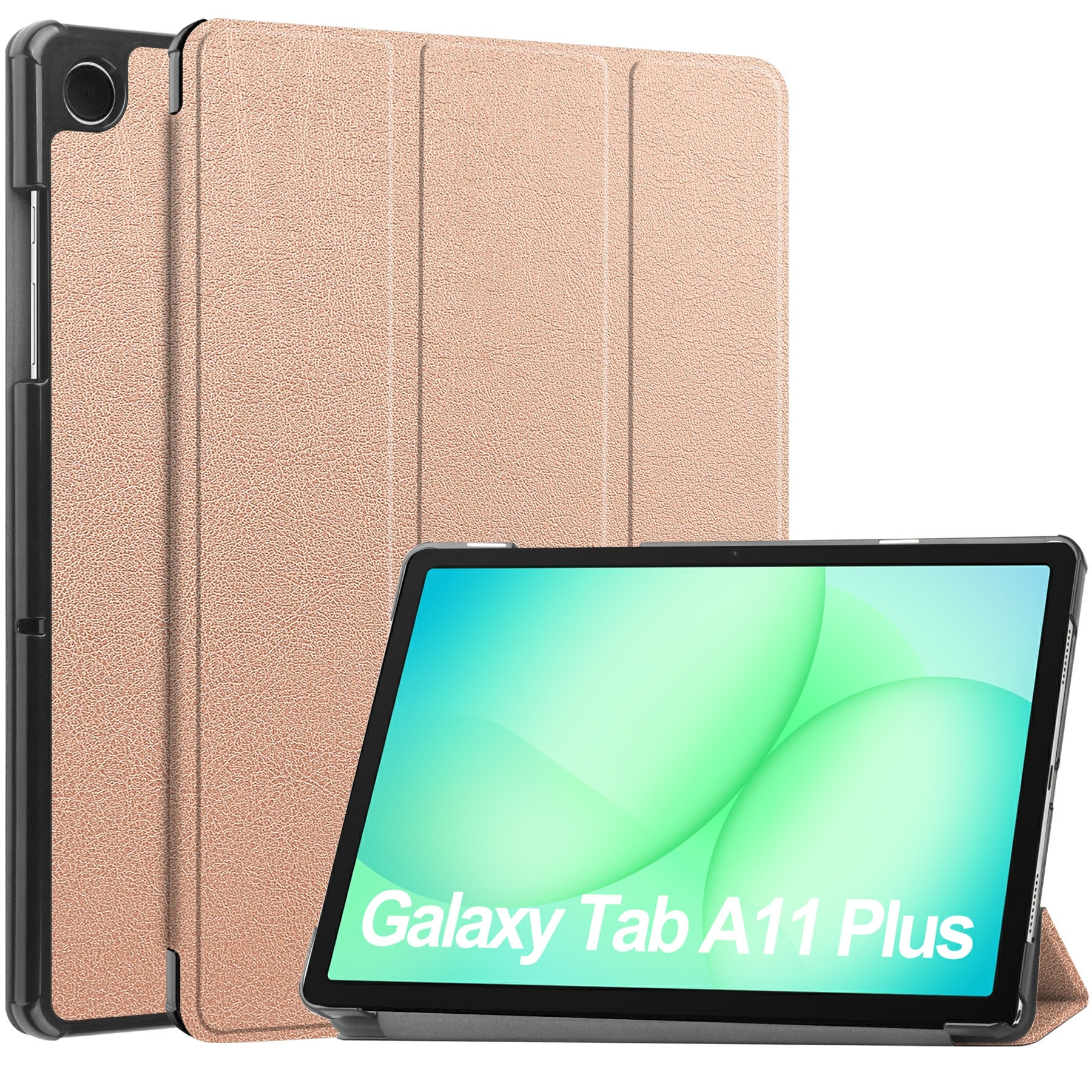 Samsung Galaxy Tab A11 Plus Tri-Fold etui, Rose guld