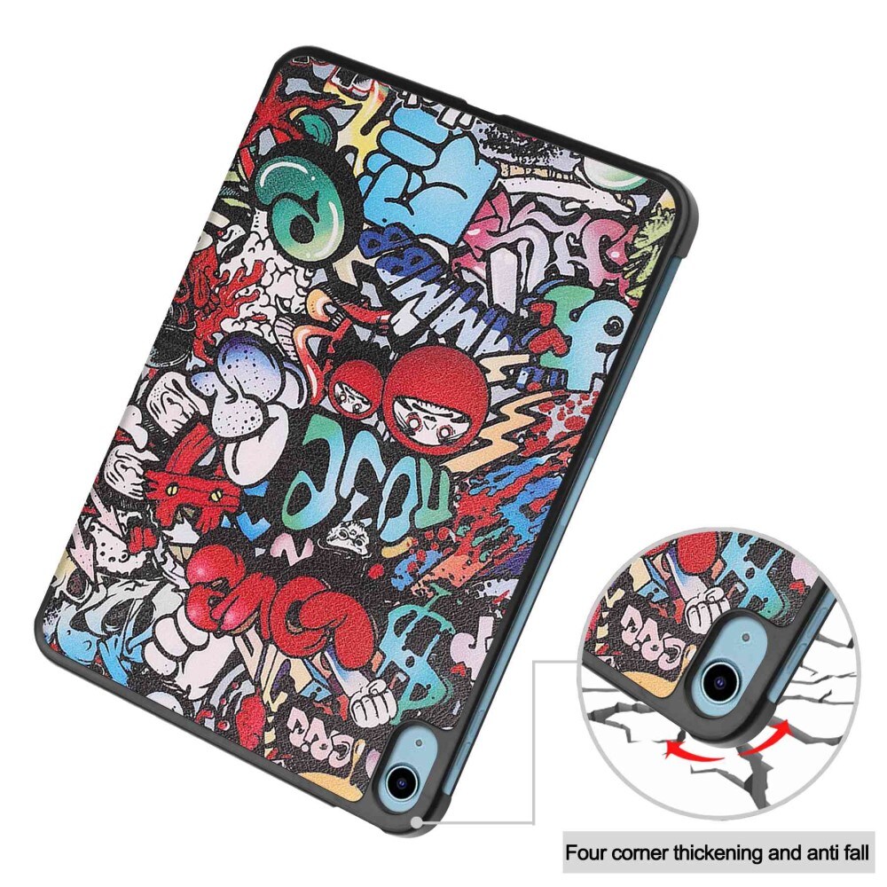 Apple iPad 11 11th Gen (2025) Tri-Fold etui, Graffiti