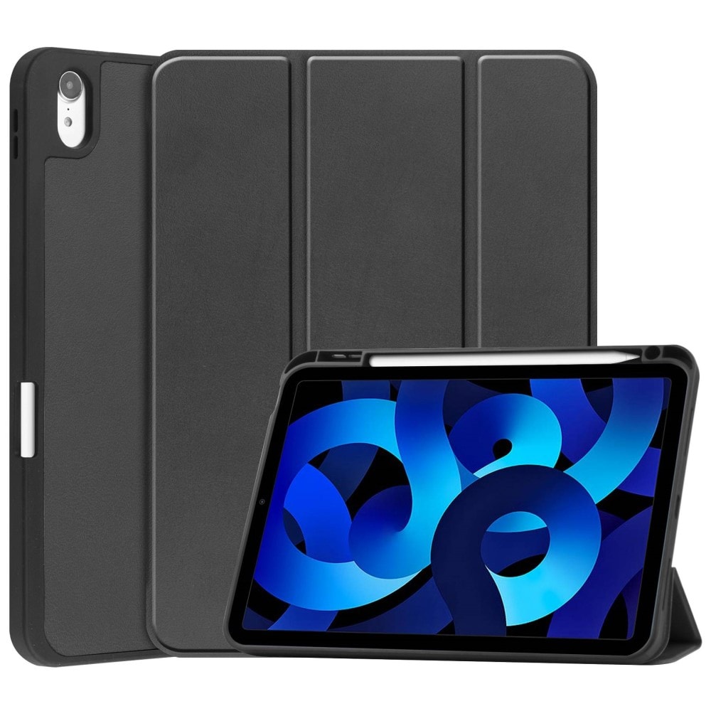 Apple iPad 11 11th Gen (2025) Tri-fold etui med penneholder, Sort
