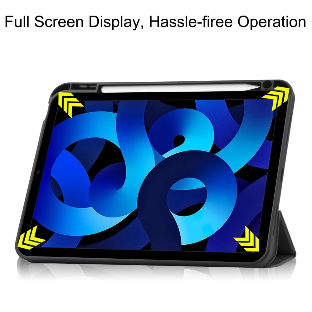 Apple iPad 11 11th Gen (2025) Tri-fold etui med penneholder, Sort