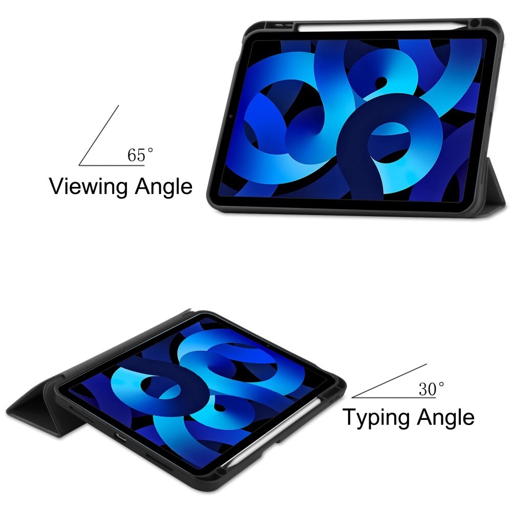 Apple iPad 11 11th Gen (2025) Tri-fold etui med penneholder, Sort
