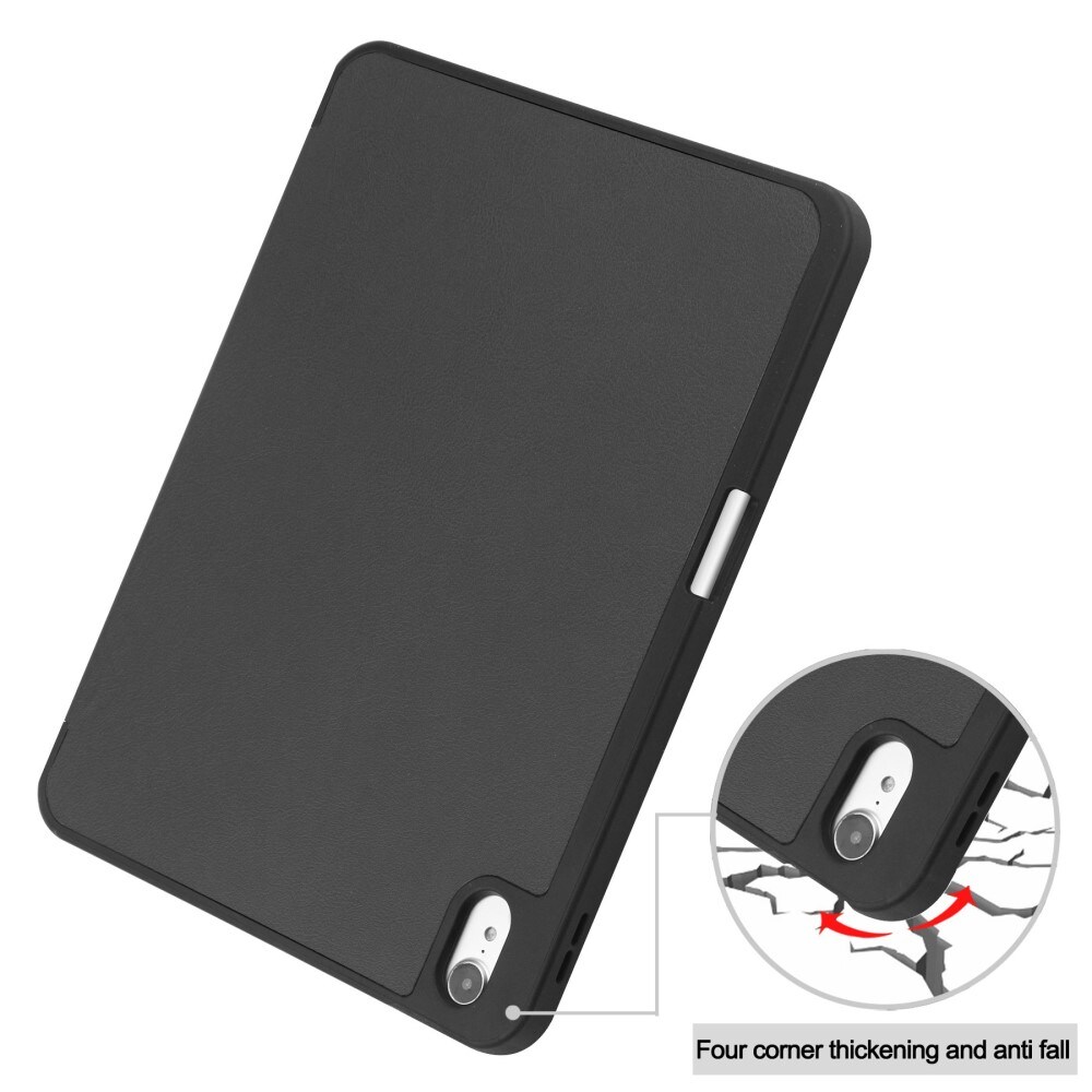 Apple iPad 11 11th Gen (2025) Tri-fold etui med penneholder, Sort