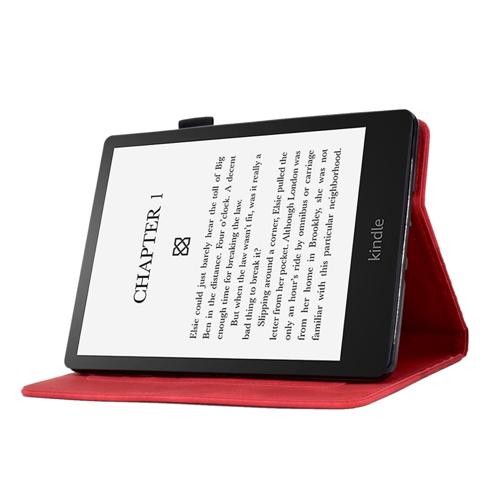 Amazon Kindle Paperwhite Signature Edition (2023) Flot etui med kortholder, Rød