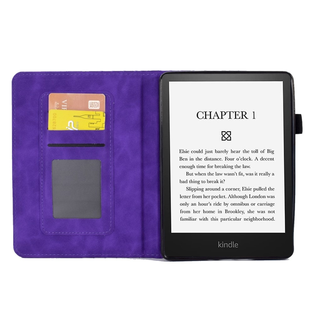 Amazon Kindle Paperwhite Signature Edition (2023) Flot etui med kortholder, Lilla