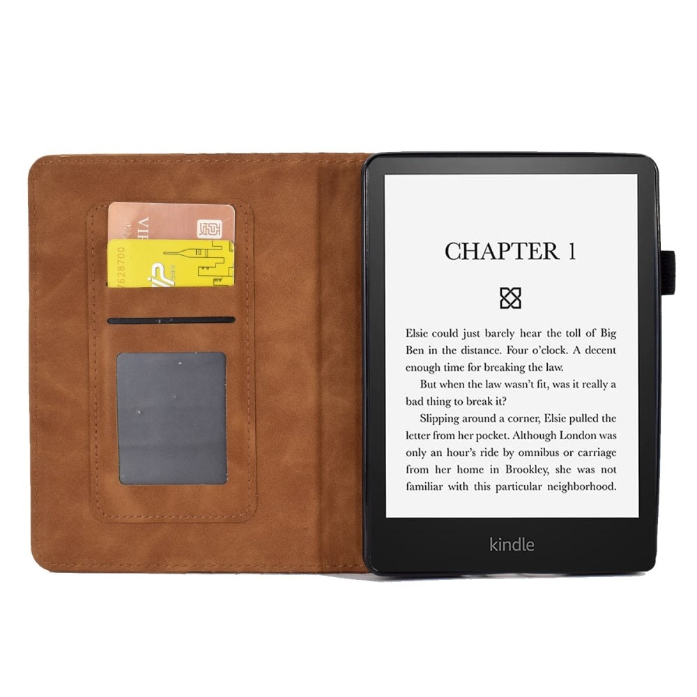Amazon Kindle Paperwhite Signature Edition (2023) Flot etui med kortholder, Brun