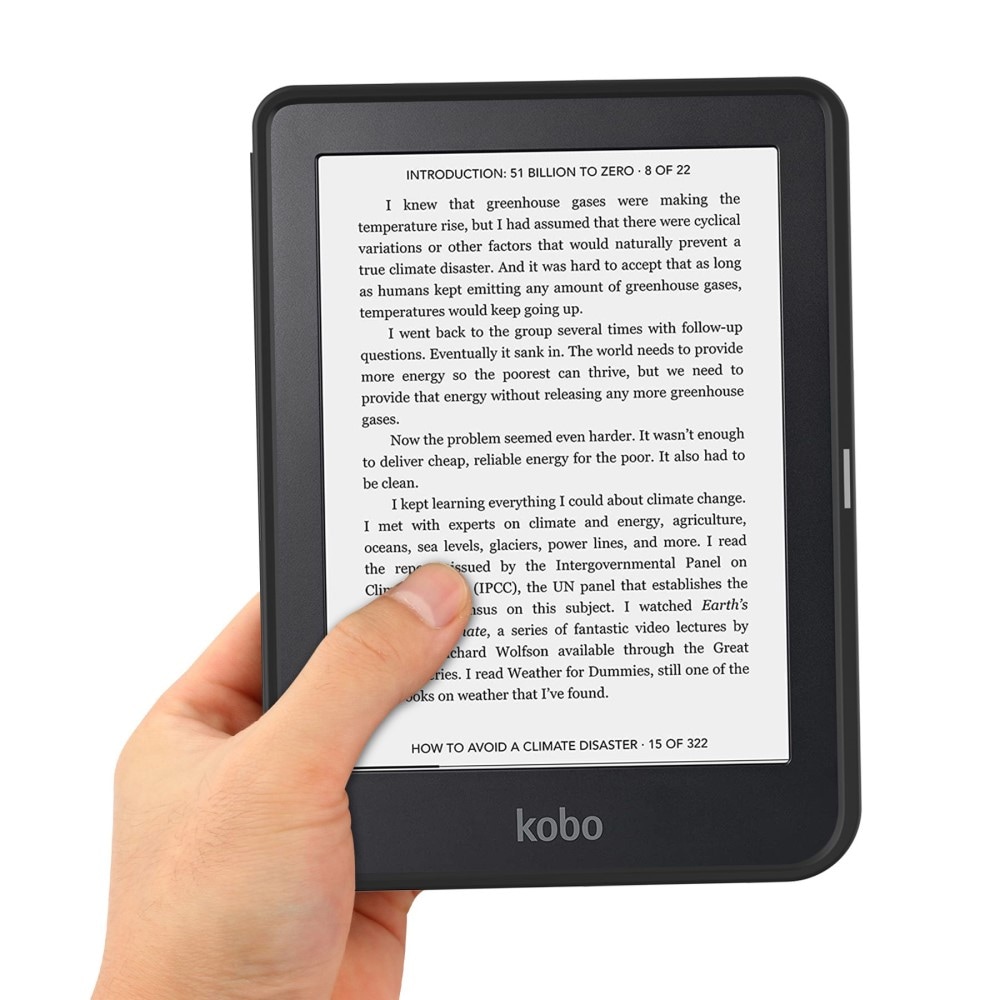 Kobo Clara 2E Beskyttende etui, Sort