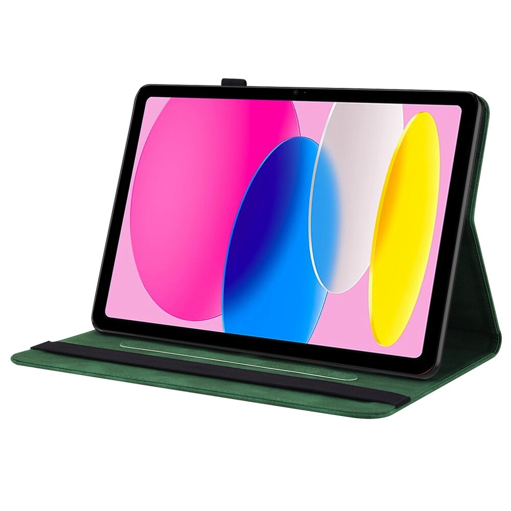 Apple iPad 11 11th Gen (2025) Etui med sommerfugle, Grøn
