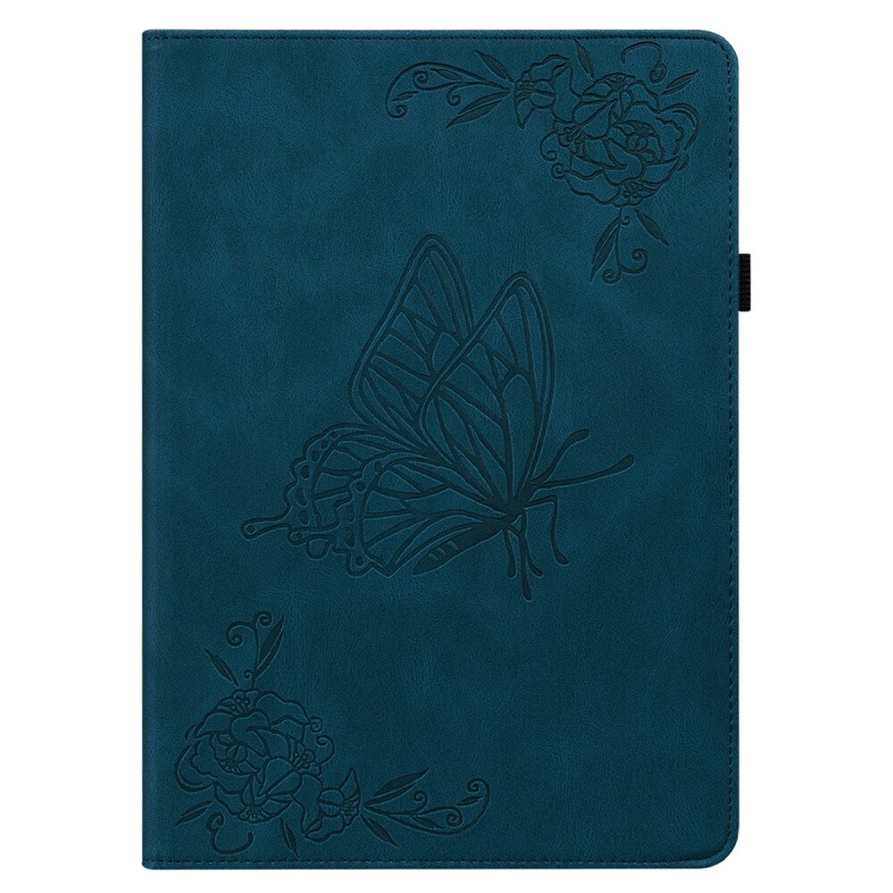 Apple iPad 11 11th Gen (2025) Etui med sommerfugle, Blå