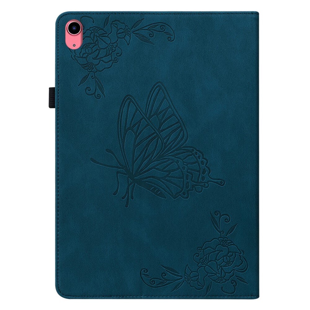 Apple iPad 11 11th Gen (2025) Etui med sommerfugle, Blå