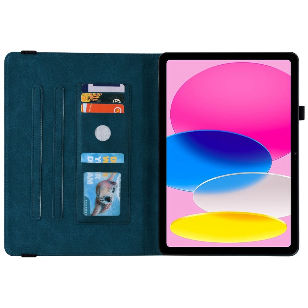 Apple iPad 11 11th Gen (2025) Etui med sommerfugle, Blå