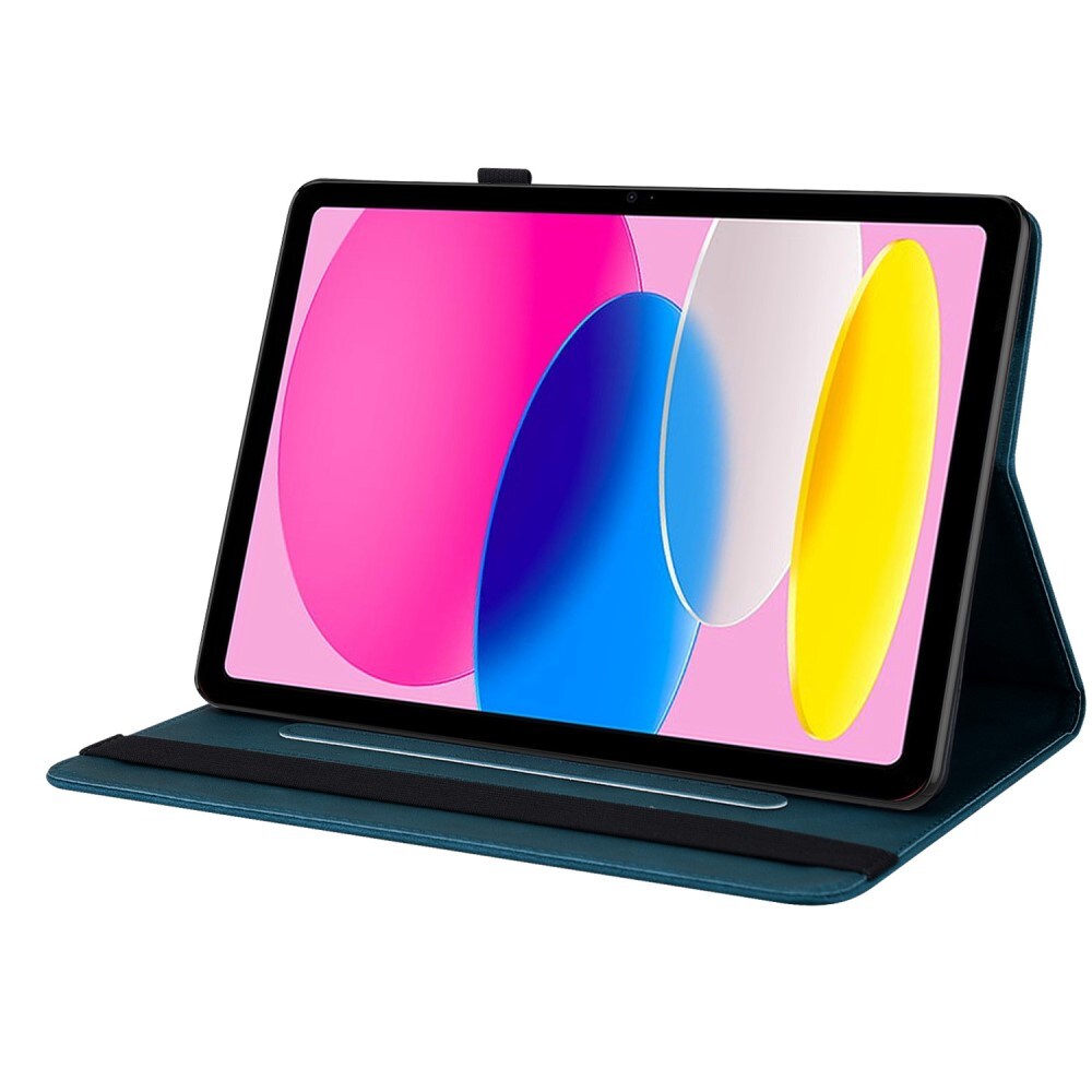 Apple iPad 11 11th Gen (2025) Etui med sommerfugle, Blå