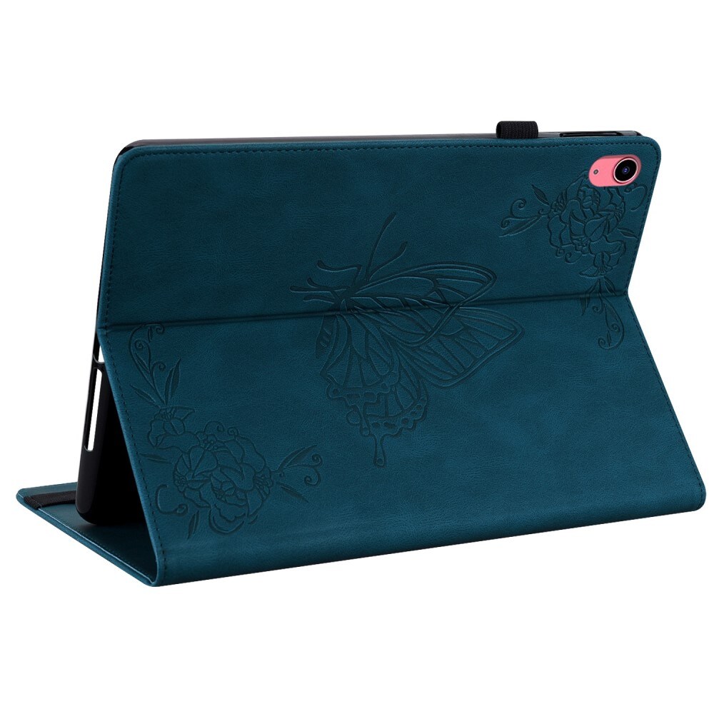 Apple iPad 11 11th Gen (2025) Etui med sommerfugle, Blå
