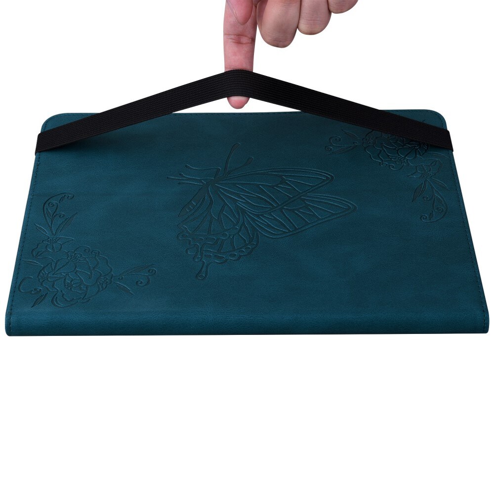 Apple iPad 11 11th Gen (2025) Etui med sommerfugle, Blå