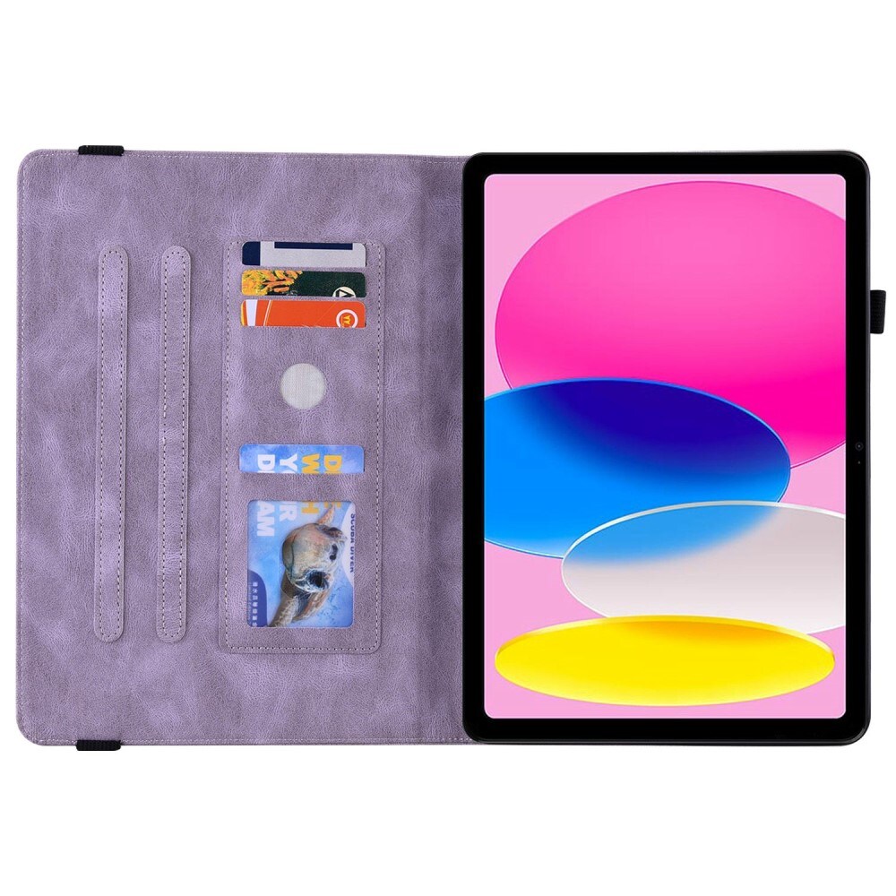Apple iPad 11 11th Gen (2025) Etui med sommerfugle, Lilla