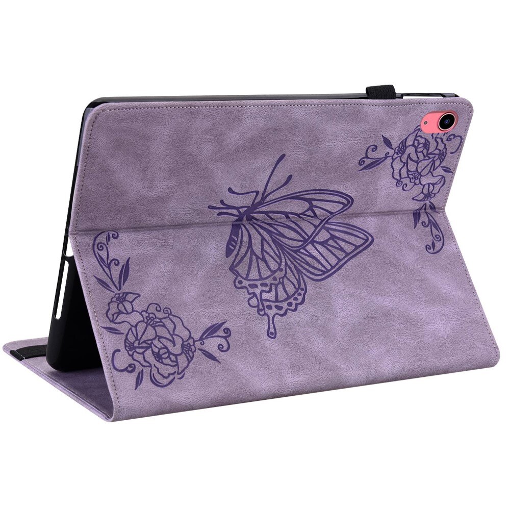 Apple iPad 11 11th Gen (2025) Etui med sommerfugle, Lilla