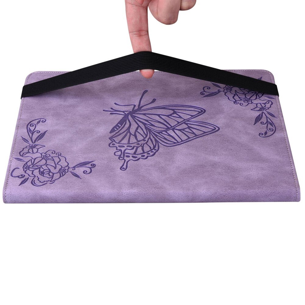Apple iPad 11 11th Gen (2025) Etui med sommerfugle, Lilla
