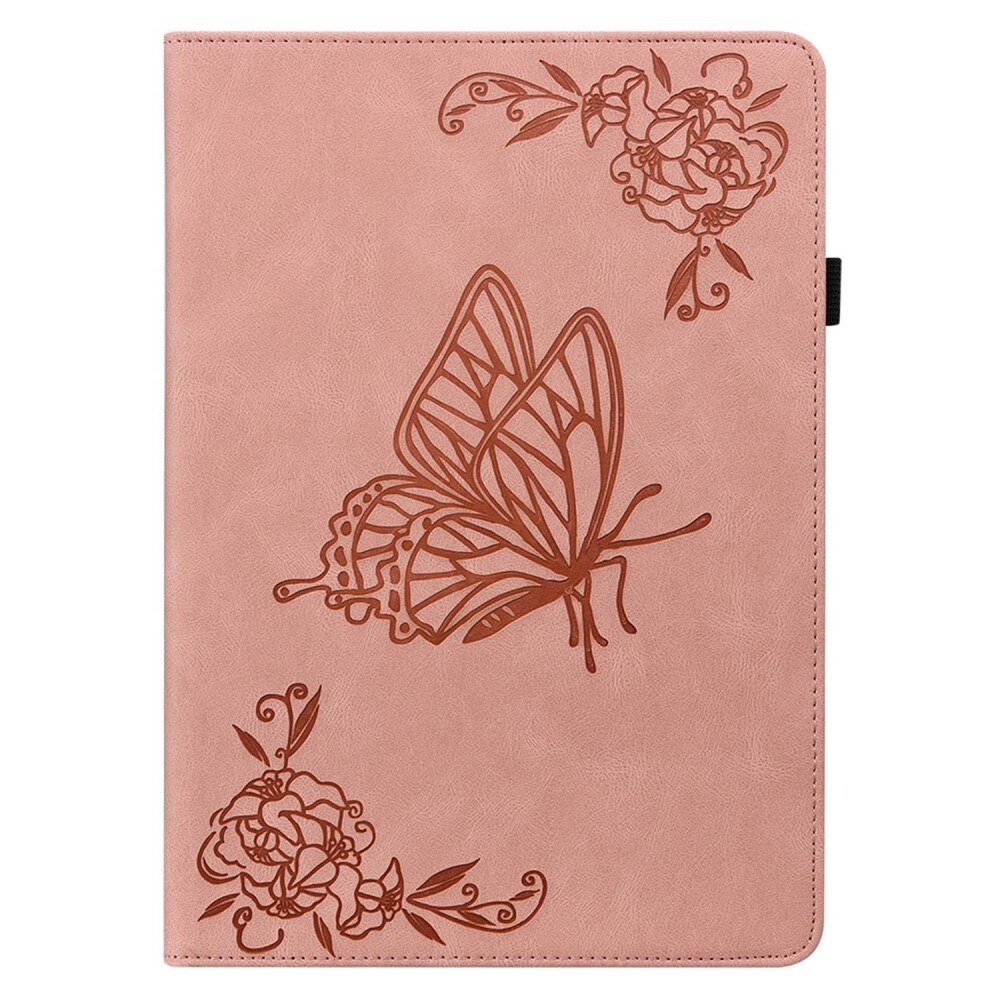 Apple iPad 11 11th Gen (2025) Etui med sommerfugle, Lyserød