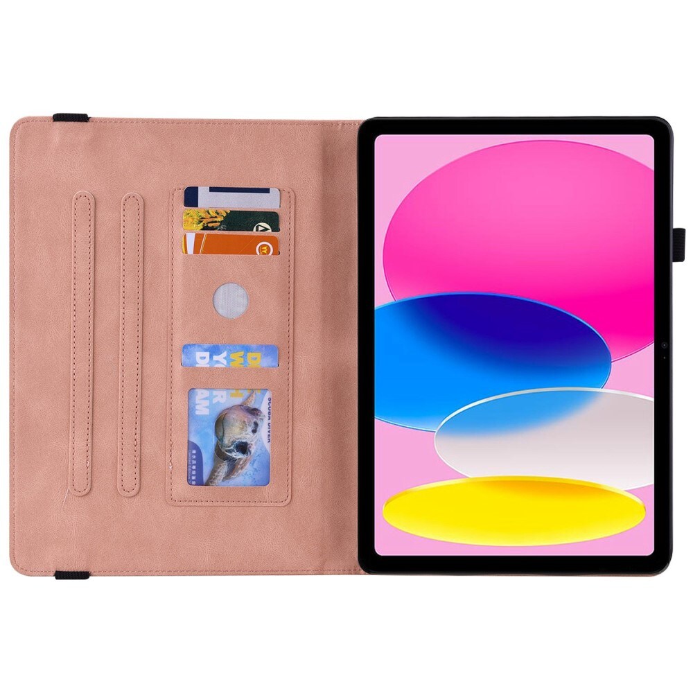 Apple iPad 11 11th Gen (2025) Etui med sommerfugle, Lyserød
