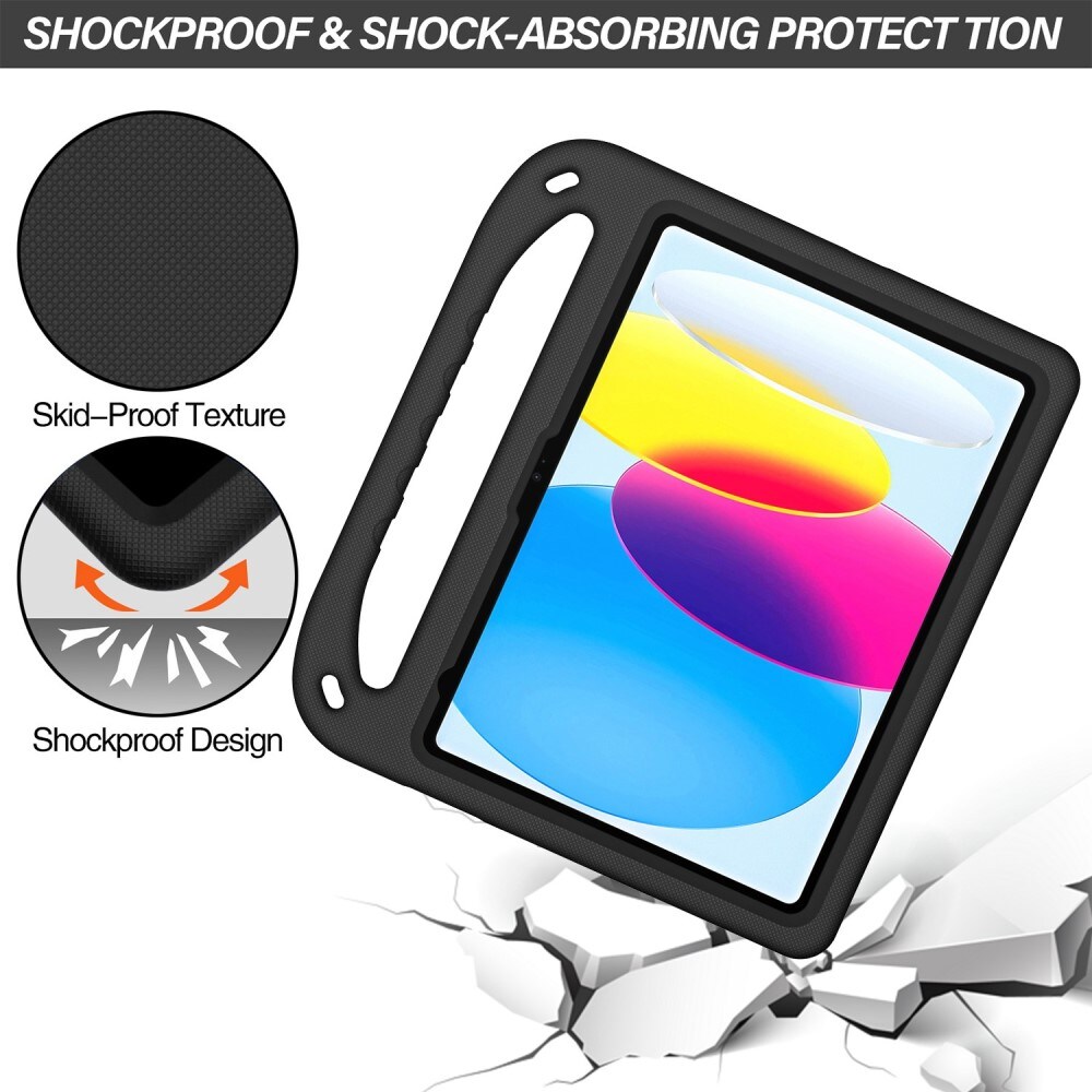Apple iPad 11 11th Gen (2025) Stødsikkert cover/etui med håndtag - Perfekt til børn, Sort