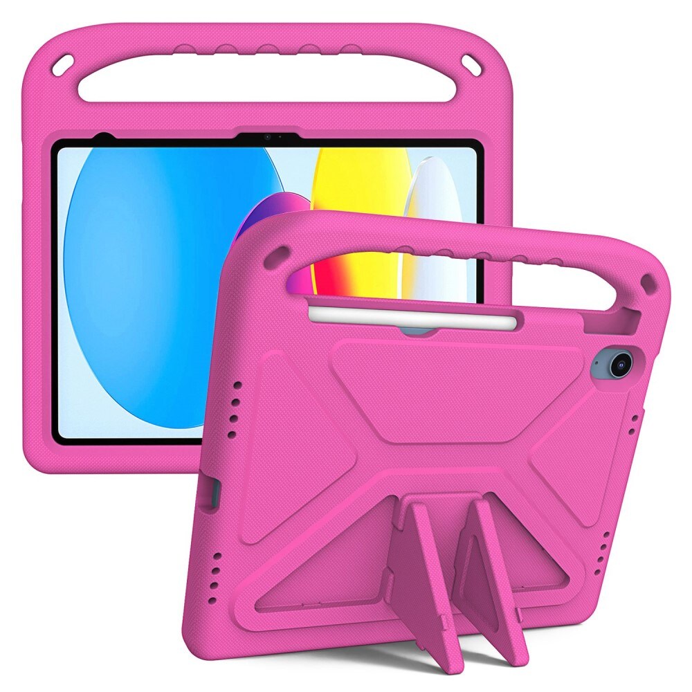 Apple iPad 11 11th Gen (2025) Stødsikkert cover/etui med håndtag - Perfekt til børn, Lyserød