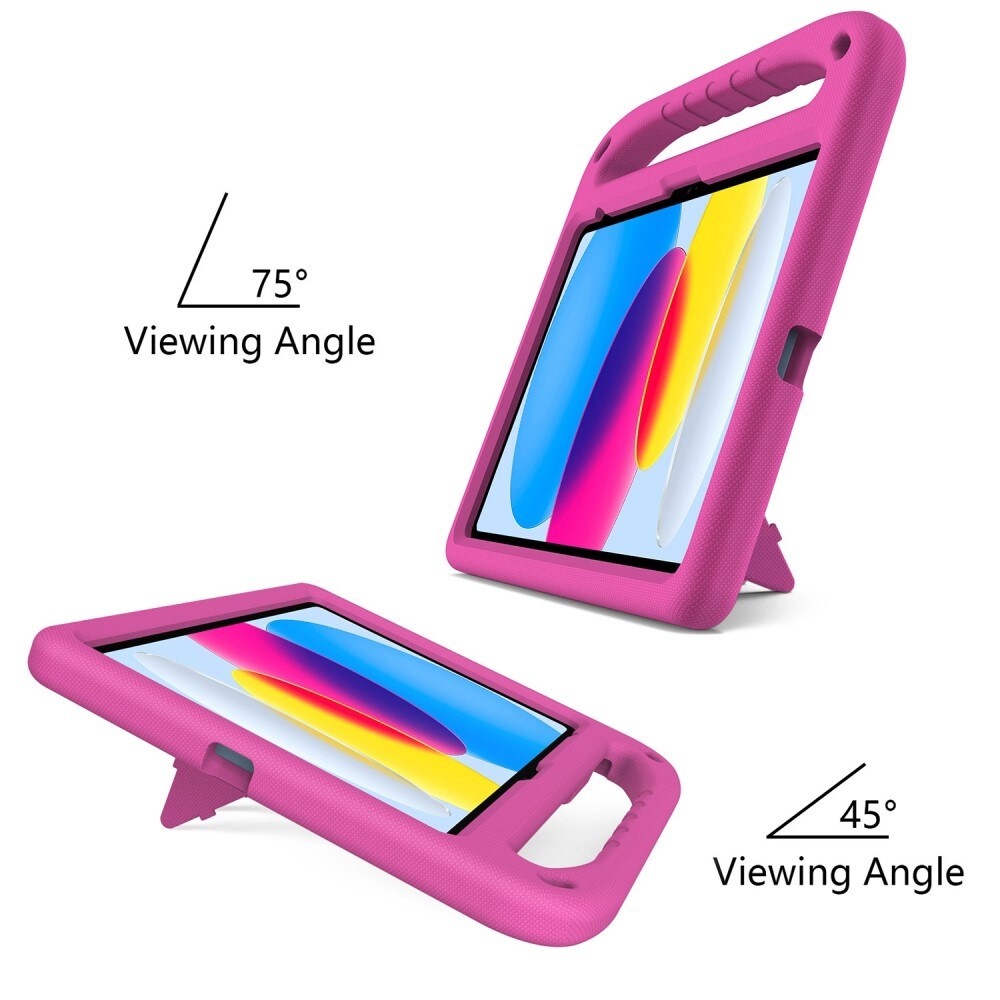 Apple iPad 11 11th Gen (2025) Stødsikkert cover/etui med håndtag - Perfekt til børn, Lyserød