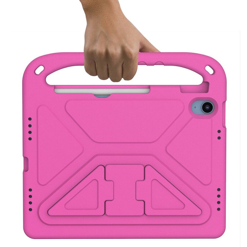 Apple iPad 11 11th Gen (2025) Stødsikkert cover/etui med håndtag - Perfekt til børn, Lyserød