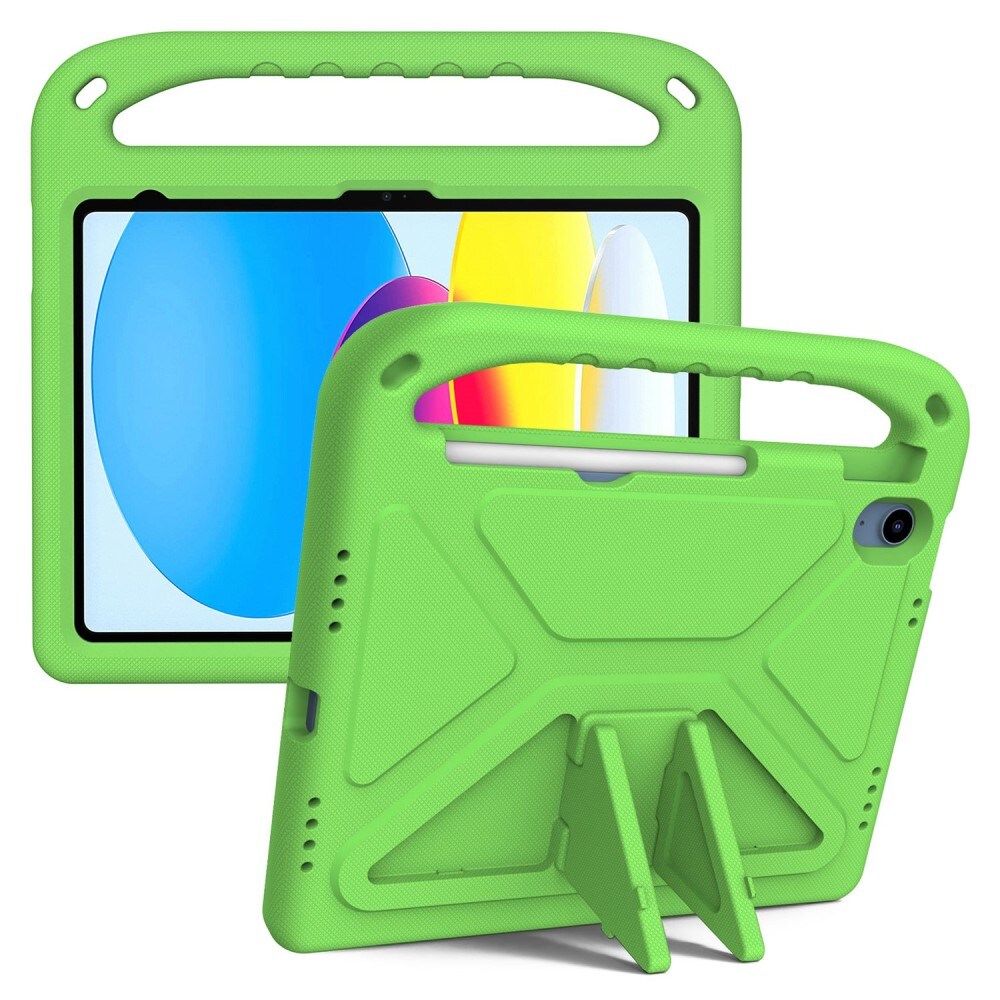 Apple iPad 11 11th Gen (2025) Stødsikkert cover/etui med håndtag - Perfekt til børn, Grøn