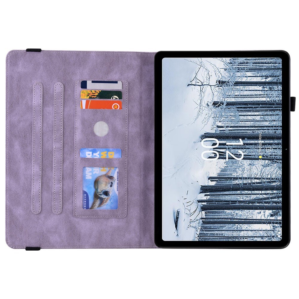  Nokia T21 Etui med sommerfugle, Lilla