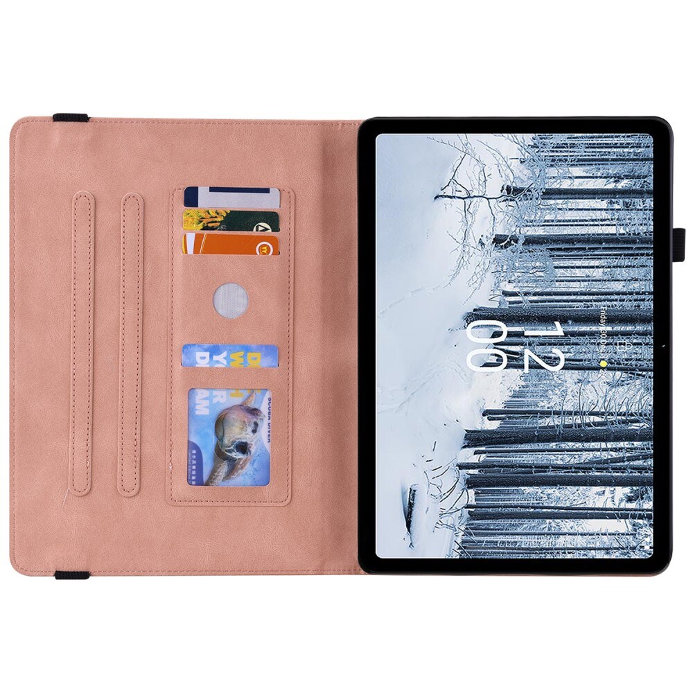  Nokia T21 Etui med sommerfugle, Lyserød