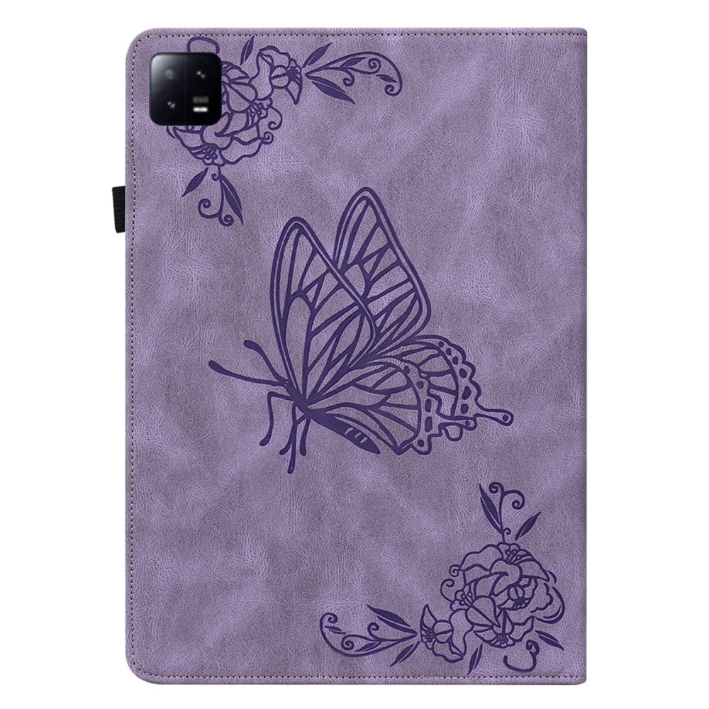 Xiaomi Pad 6 Etui med sommerfugle, Lilla