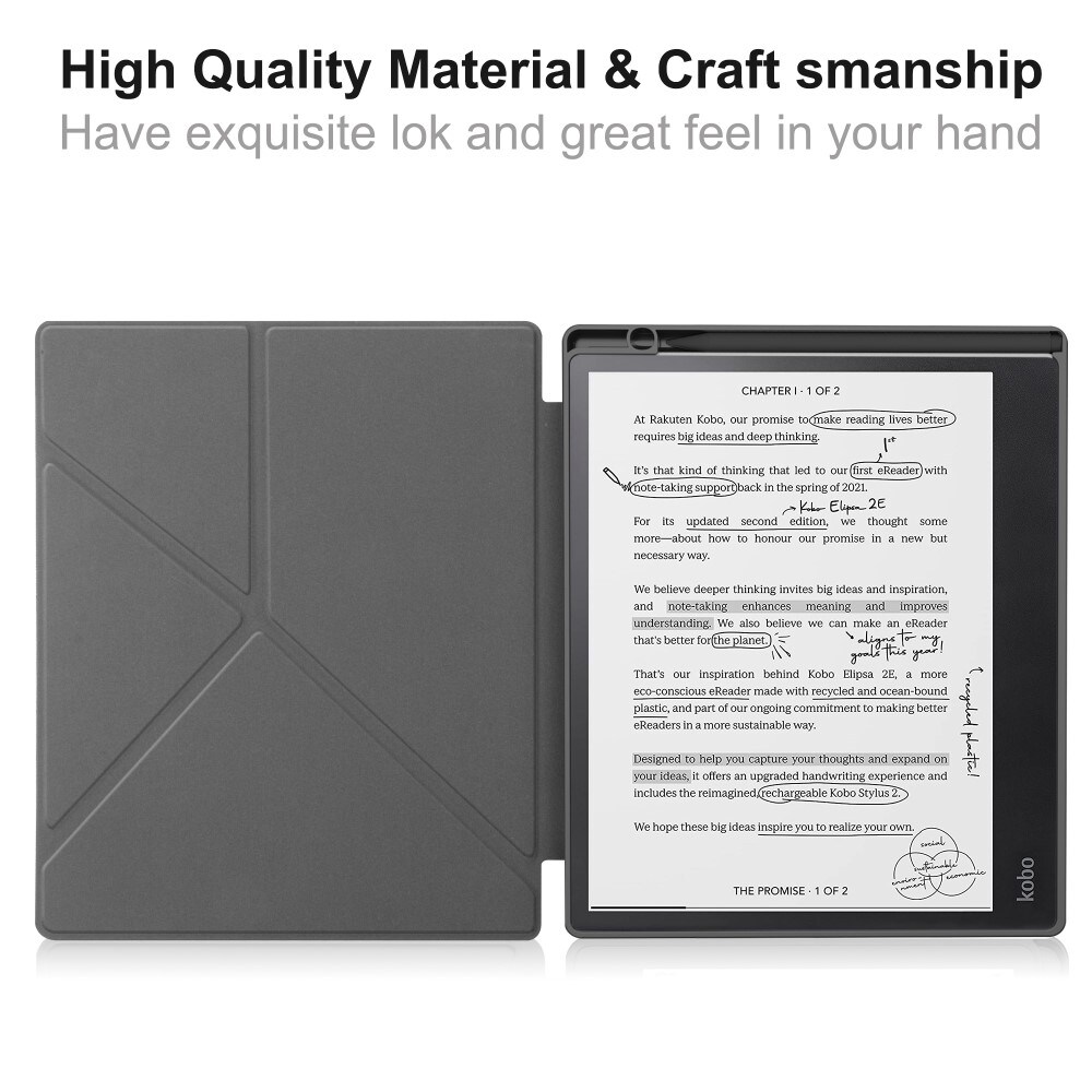 Origami Kobo Elipsa 2E Beskyttende etui, Sort