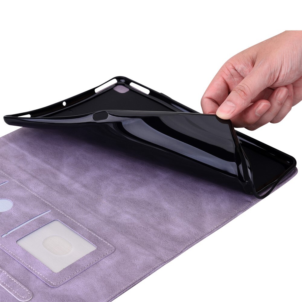 Samsung Galaxy Tab S7 Plus Etui med sommerfugle, Lilla