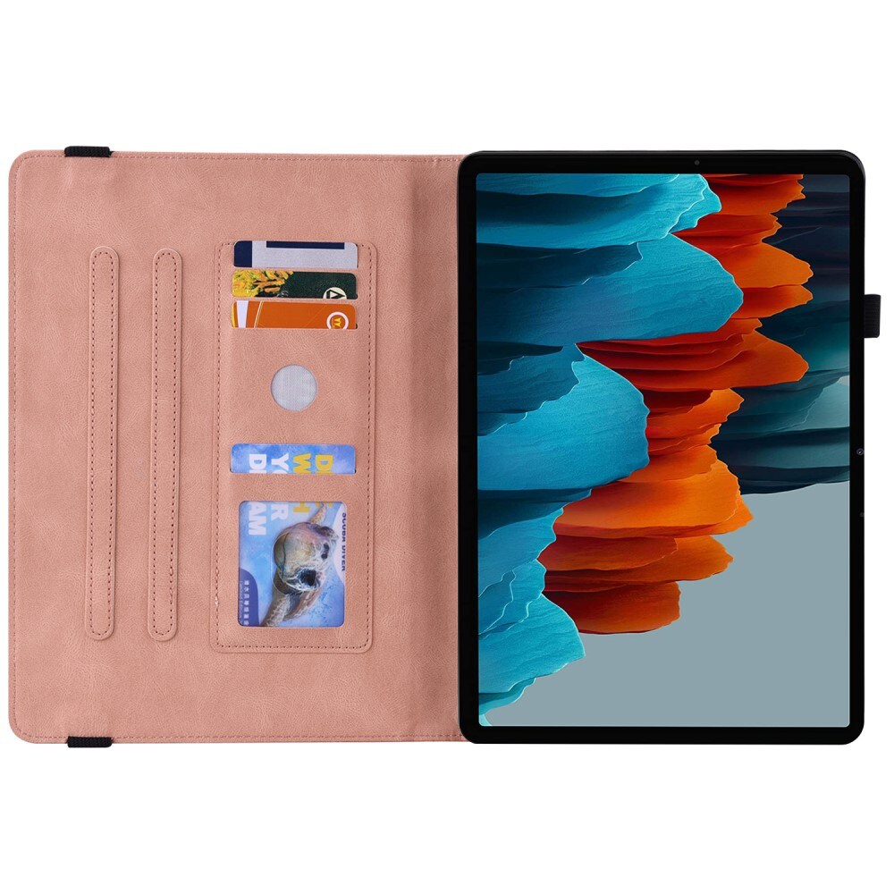 Samsung Galaxy Tab S10 Plus Etui med sommerfugle, Lyserød