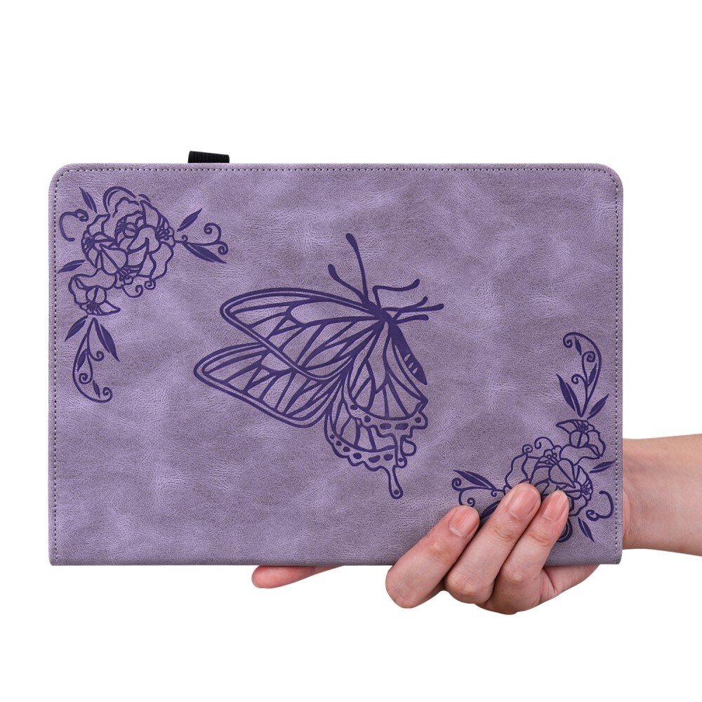 Samsung Galaxy Tab S10 FE Etui med sommerfugle, Lilla