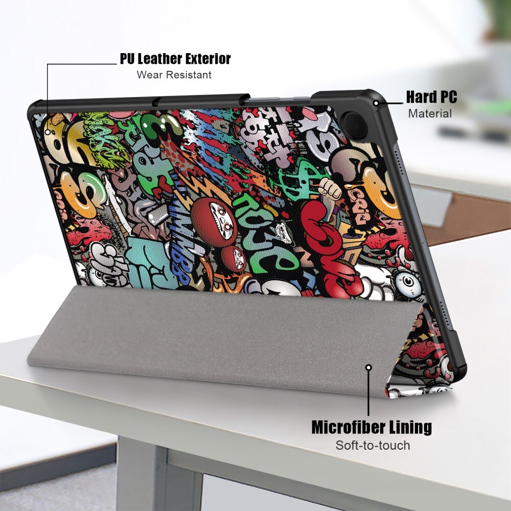 Samsung Galaxy Tab A9 Plus Tri-Fold etui, Graffiti