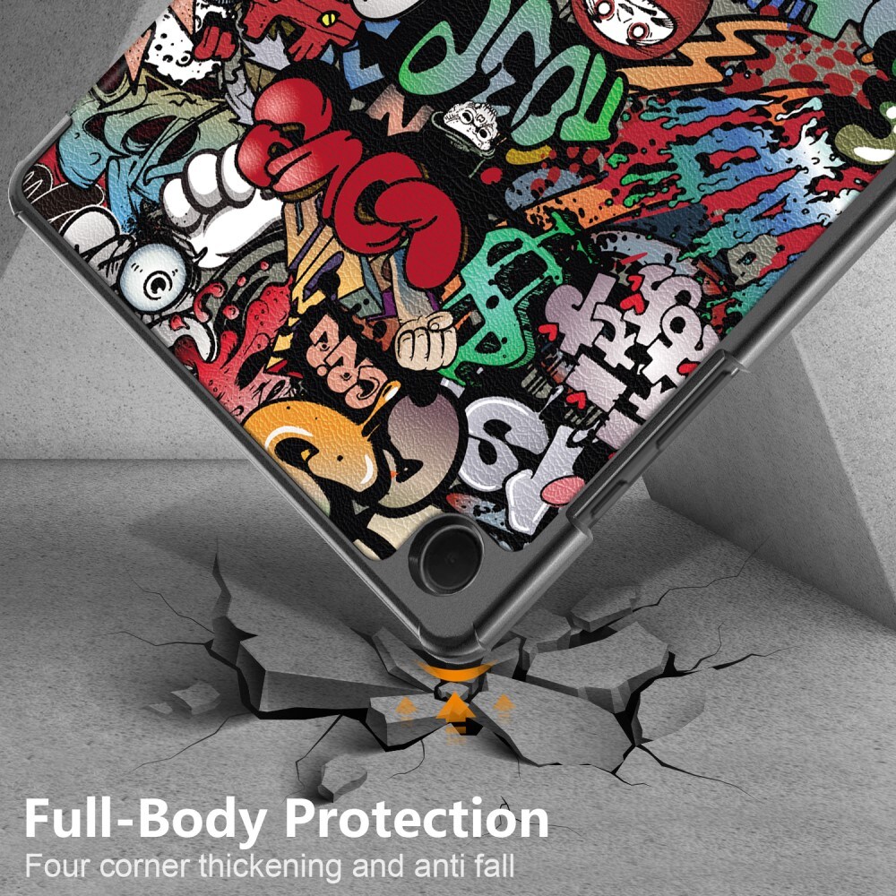 Samsung Galaxy Tab A9 Plus Tri-Fold etui, Graffiti