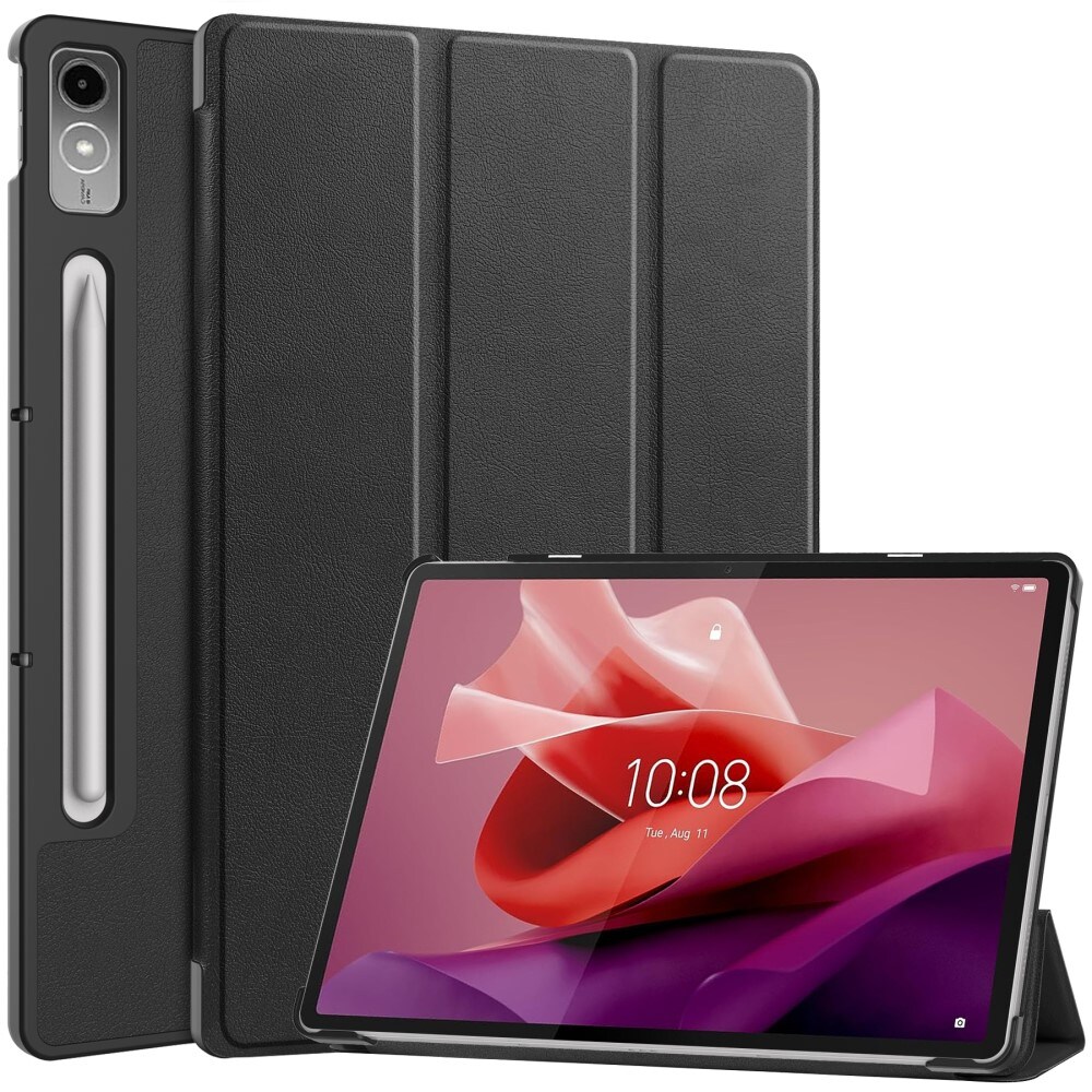  Lenovo Tab P12 Tri-fold etui med penneholder, Sort