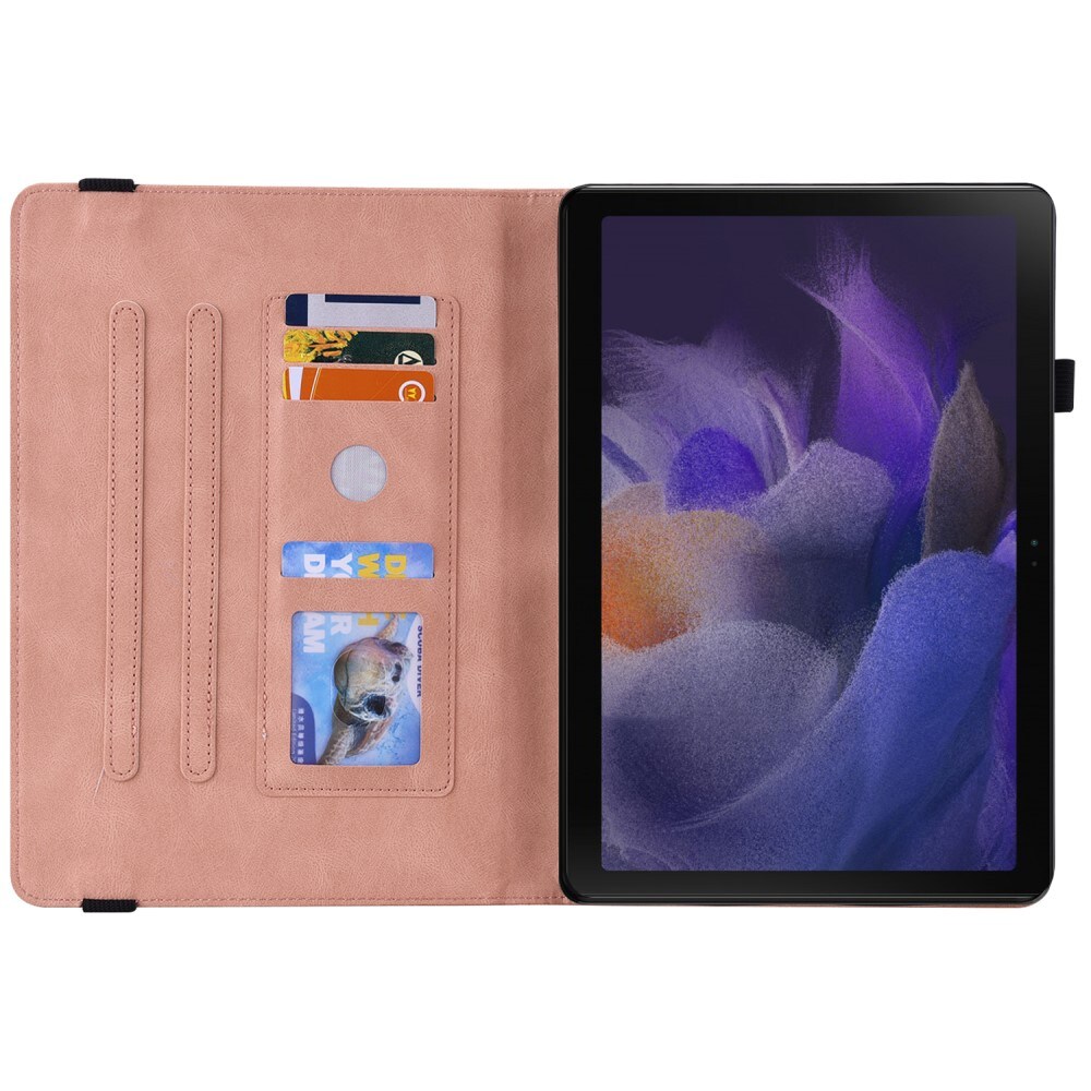 Samsung Galaxy Tab A9 Plus Etui med sommerfugle, Lyserød