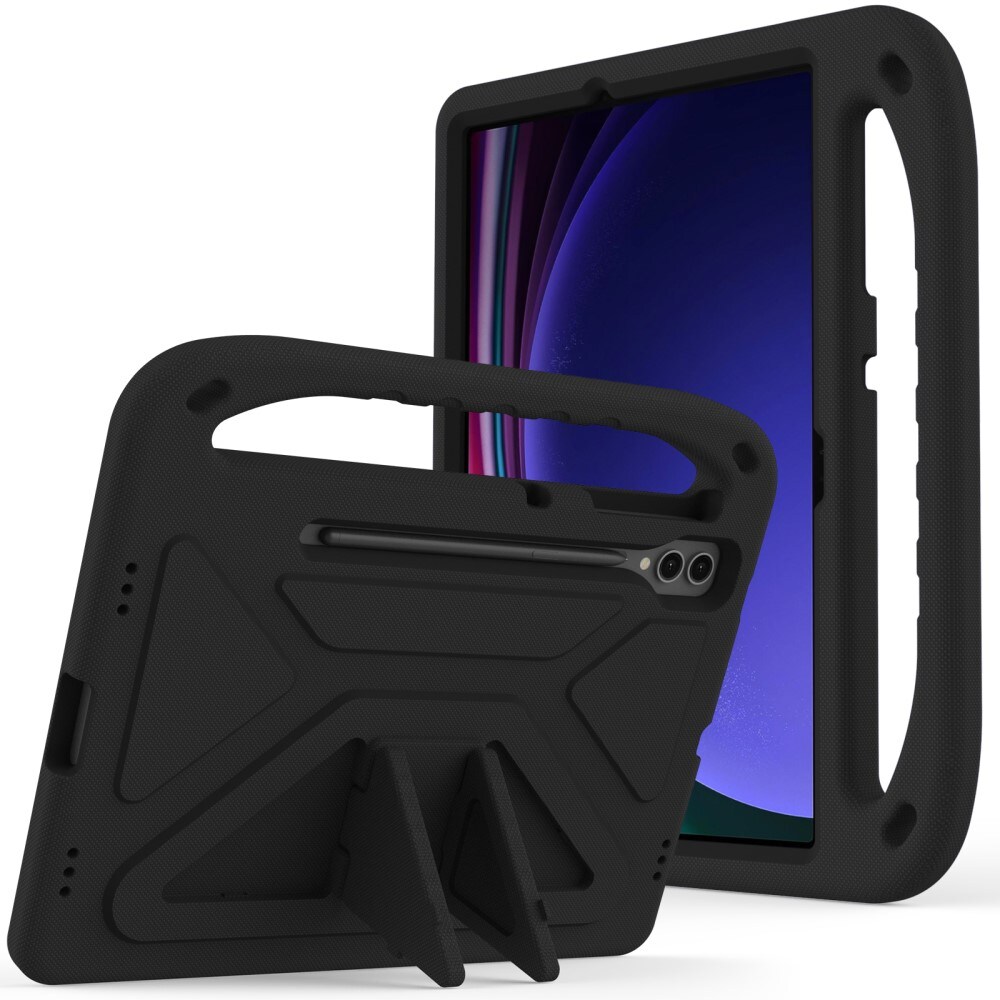 Samsung Galaxy Tab S10 Plus Stødsikkert cover/etui med håndtag - Perfekt til børn, Sort
