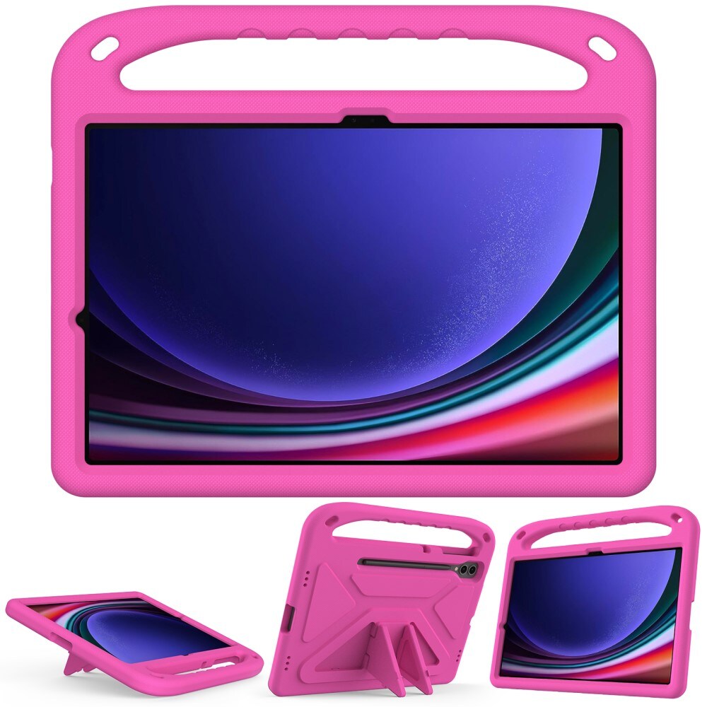 Samsung Galaxy Tab S10 Plus Stødsikkert cover/etui med håndtag - Perfekt til børn, Lyserød