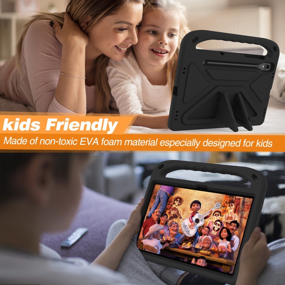 Samsung Galaxy Tab S8 Stødsikkert cover/etui med håndtag - Perfekt til børn, Sort