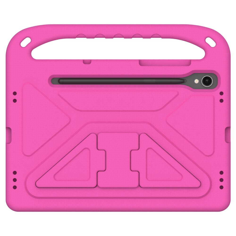 Samsung Galaxy Tab S9 Stødsikkert cover/etui med håndtag - Perfekt til børn, Lyserød