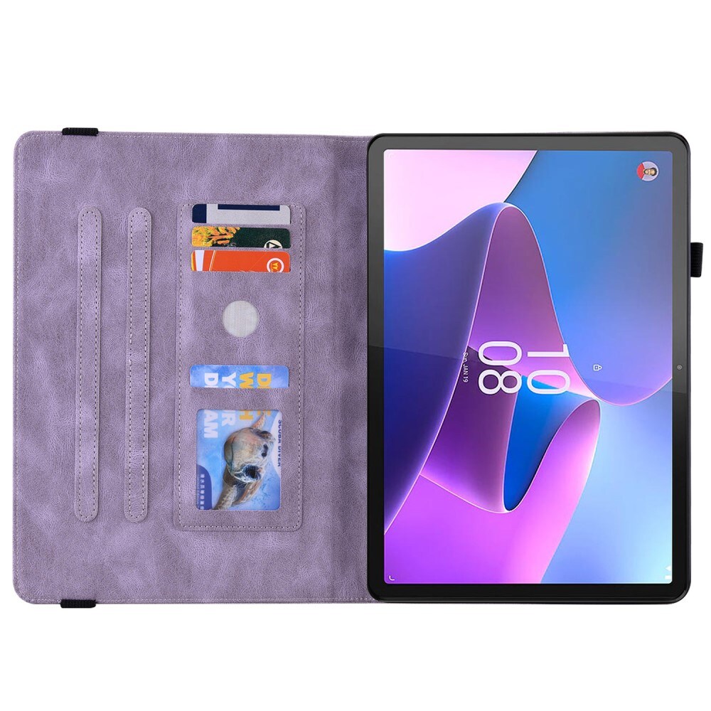  Lenovo Tab P12 Etui med sommerfugle, Lilla