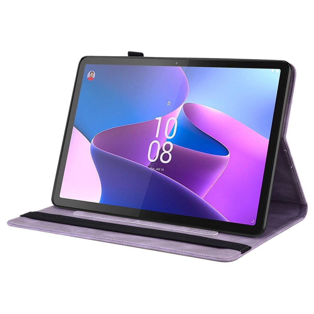  Lenovo Tab P12 Etui med sommerfugle, Lilla