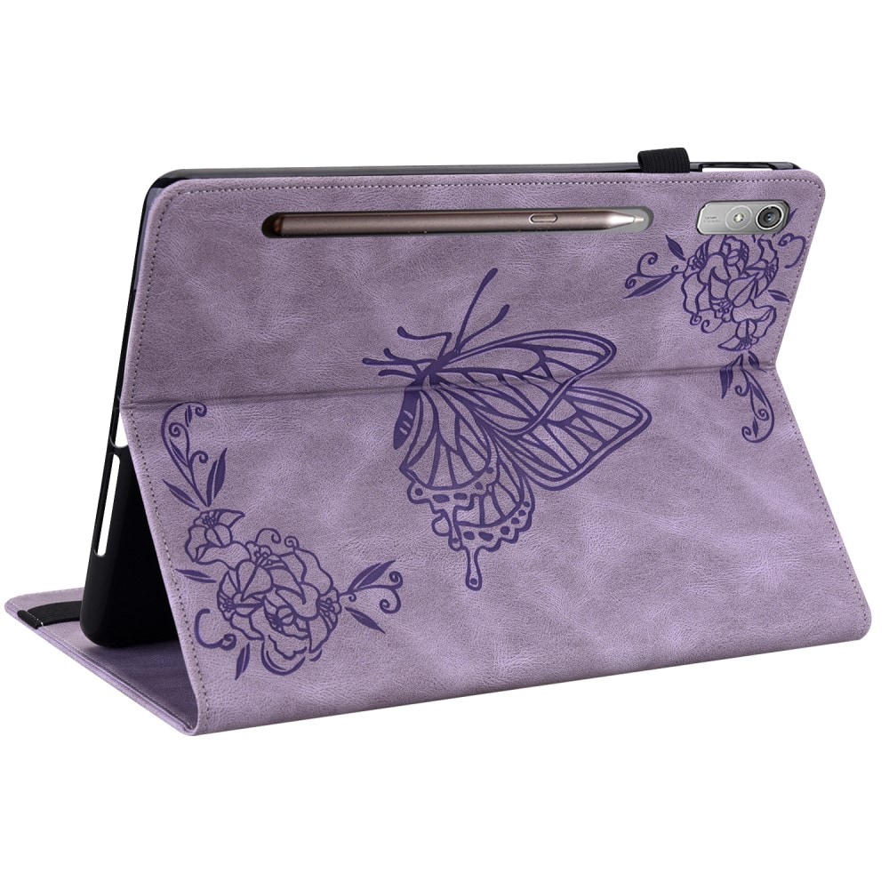 Lenovo Tab P12 Etui med sommerfugle, Lilla