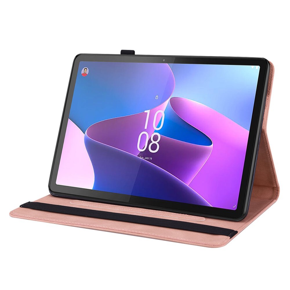  Lenovo Tab P12 Etui med sommerfugle, Lyserød